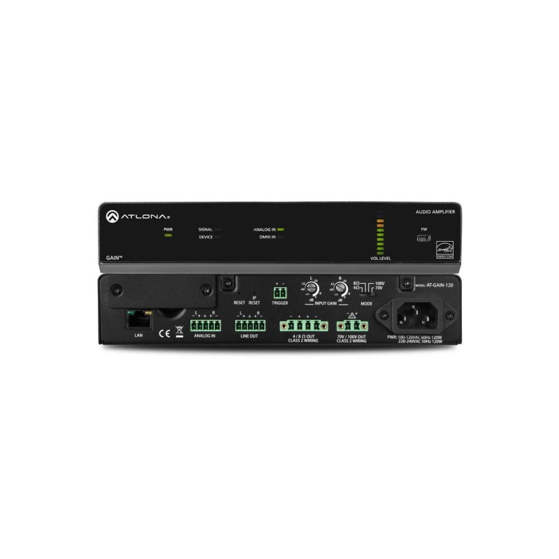 Atlona 120W Amplifier, 4/8 Ohm x2,